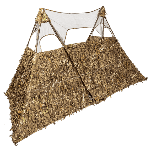 Nukem Grab & Go Hunting Ground Blind Double Up System - Mossy Oak Country Roots 3D Leafy - Lightweight & Portable - Provides Maximum Concealment (X-Large)