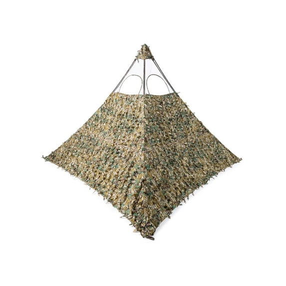 Nukem Grab & Go Hunting Ground Blind - Mossy Oak Green Leaf 3D Leafy - Lightweight Stake-Free Pop up Turkey & Deer Blind (X-Large)
