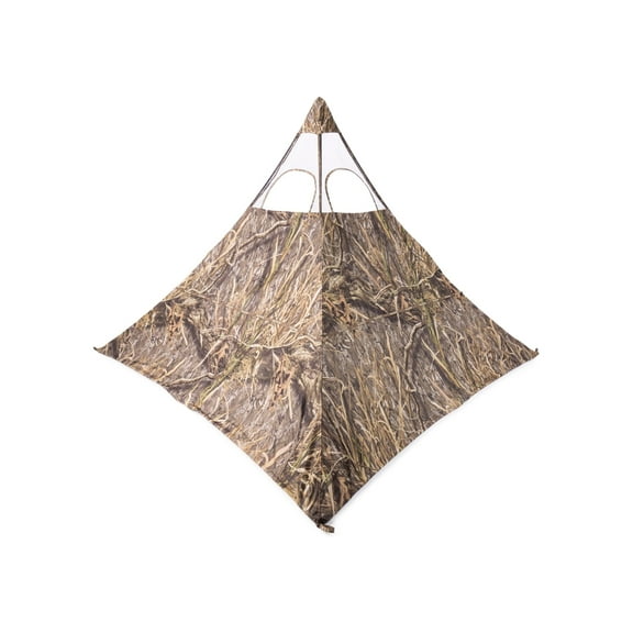 Nukem Grab & Go Hunting Ground Blind - Mossy Oak Habitat - Lightweight Stake-Free Pop Up Turkey & Deer Blind (X-Large)