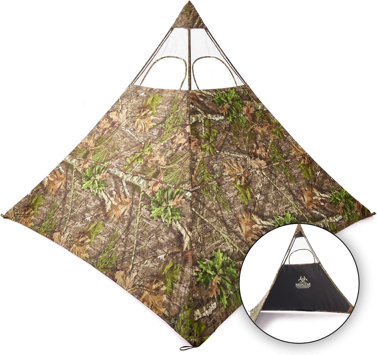 Nukem Portable Ground Hunting Blind, Grab and Go, Mossy Oak