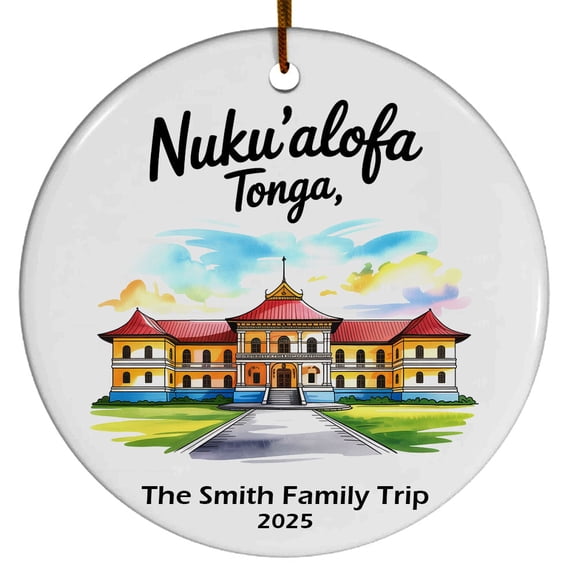 Nukualofa Tonga Christmas Ornament, Collection of City Travel Souvenirs for Family and Friends, Christmas Tree Ornament City Travel, Trips of The Year, Christmas Ornament 2025