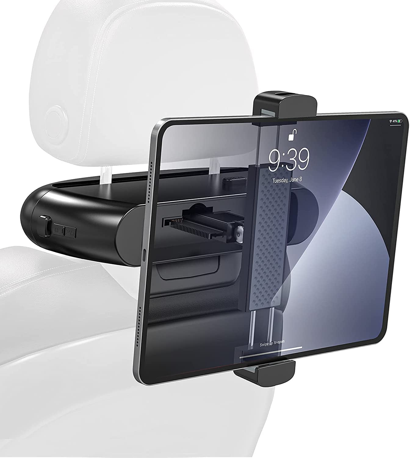 Nulaxy Car Headrest Tablet Mount, 360° Rotatable Backseat Tablets Mount