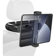 Nulaxy Car Headrest Tablet Mount, 360  Rotatable Backseat Tablets Mount Holder with Safety Lock for Kids Compatible with All Smartphone/iPads Pro/Air/Mini/ Switch 4"-12.9"Black