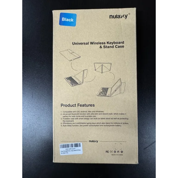 Nulaxy Universal Wireless Keyboard Stand Case- Black Km12