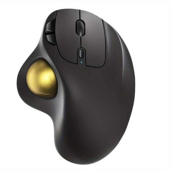 Nulea M501 Rechargeable Wireless Trackball Mouse - Ergonomic Thumb Control (3-Device Connectivity, Holiday Gift)