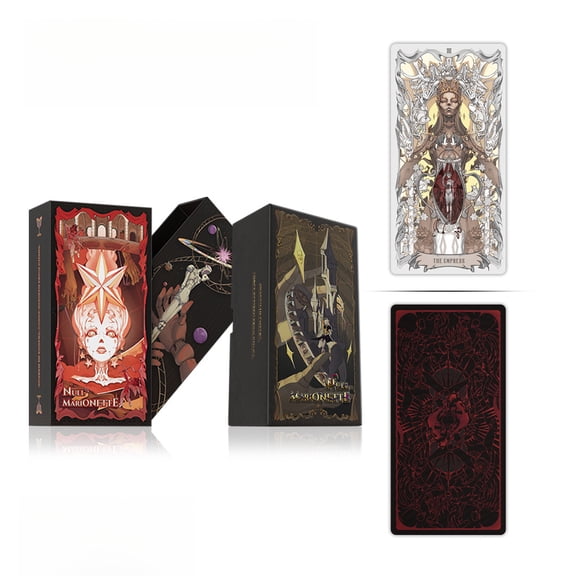 Null's Marionette Tarot Deck, Dark Fantasy Art Tarot Cards for Divination, Witchcraft, Spiritual Guidance & Home Décor, 78-Card Deck with Instruction Booklet ​