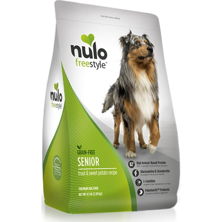 Nulo FreeStyle Grain Free Trout and Sweet Potato Senior Recipe Dry Dog Food 24 lb Walmart
