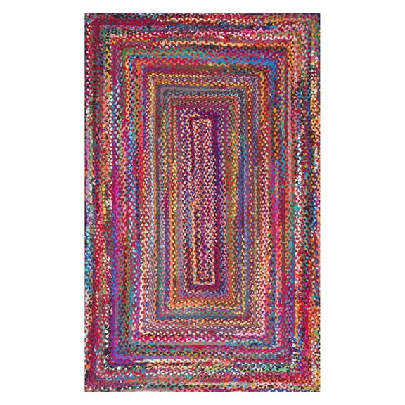 nuLOOM 3' x 5' Oval Hand Braided Tammara Rug, Multi
