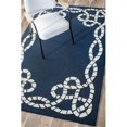 thumbnail image 1 of Nuloom AWVE09A-76096 Hand Hooked Delphine Rug, Blue - 7 ft.  6 inch x 9 ft.  6 inch, 1 of 1