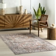 thumbnail image 1 of nuLOOM Benoite Splashguard Medallion Machine Washable Area Rug, 3' x 5', Benoite Brown, 1 of 11