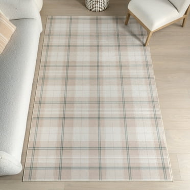 nuLOOM Callipoe SplashGuard Rustic Machine Washable Area Rug, 4' x 6', Callipoe Beige