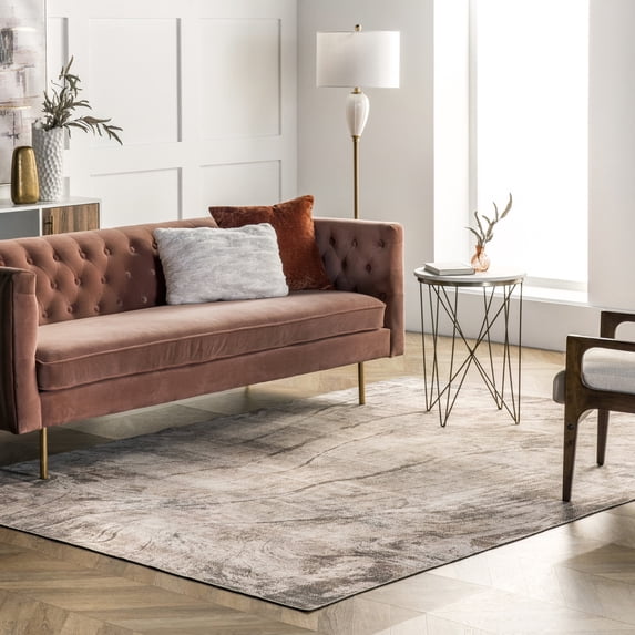 Nuloom Charmaine SpinClean Fading Marble Area Rug, 8' 4" x 12', Charmaine Beige