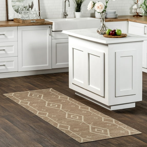 Nuloom Cynna SpinClean Tribal Easy-Jute Machine Washable Area Rug, 2' 6" x 8', Runner, Cynna Brown