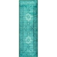 thumbnail image 1 of Nuloom DIRE3C-920125 Machine Made Chroma Overdyed Style Rug, Turquoise - 9 ft. 2 in. x 12 ft. 5 in., 1 of 1
