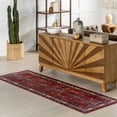 thumbnail image 1 of nuLOOM Damaris Splashguard Medallion Machine Washable Area Rug, 2' 6" x 12', Runner, Damaris Brick, 1 of 11
