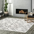 thumbnail image 1 of nuLOOM Echo SpinClean Multi Diamond Machine Washable Area Rug, 5' x 8', Echo Ivory, 1 of 7