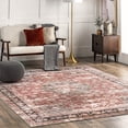 thumbnail image 1 of nuLOOM Emelina SpinClean Traditional Persian Machine Washable Area Rug, 5' x 8', Emelina Brick, 1 of 7