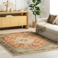 thumbnail image 1 of Nuloom Esmeralda SpinClean Distressed Medallion Area Rug, 7' 10" x 10', Esmeralda Orange, 1 of 6