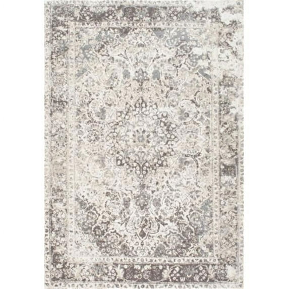 Nuloom GLAR04A-76096 Vintage Faded Medallion Ariella Trellis Rug, Beige - 7 ft. 6 in. x 9 ft. 6 in.
