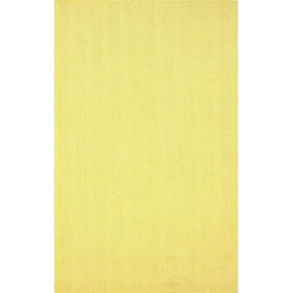 Nuloom HMCO4B-8010 Hand Loomed Herringbone Cotton Rug, Ming Yellow - 8 ft. x 10 ft.
