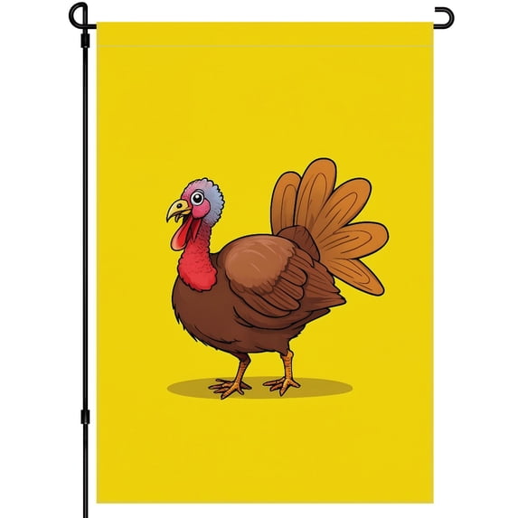 Cute Durable Garden Flags for Outdoor Colorful Cartoon Double Side House Flag 28x40inch - Happy Thanskgiving Turkey Thanksgiving Day Camping Flags for Campsite Decoration for Lawn Patio