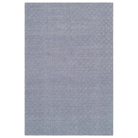 Nuloom HMCO6D-508 Hand Loomed Diamond Cotton Check Rug, Navy - 5 ft. x 8 ft.