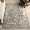 thumbnail image 1 of Nuloom Hillstone Collection Traditional Vintage Medallion Area Rug, 6' 7" x 9', Agnetha Grey, 1 of 7