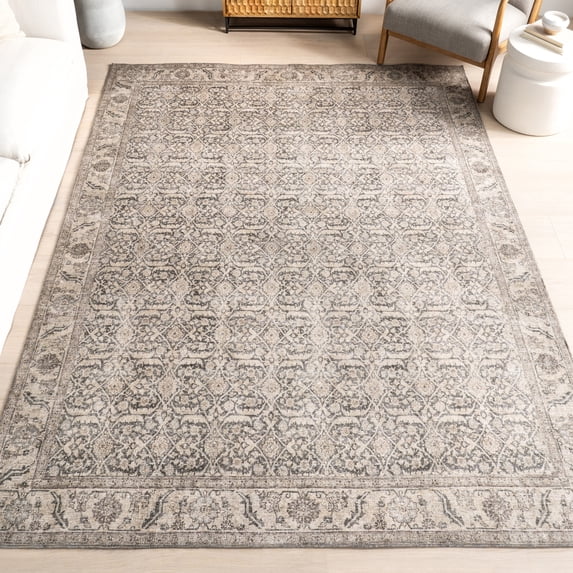 Nuloom Hillstone Collection Traditional Vintage Medallion Area Rug, 7' 10" x 10', Calantha Grey