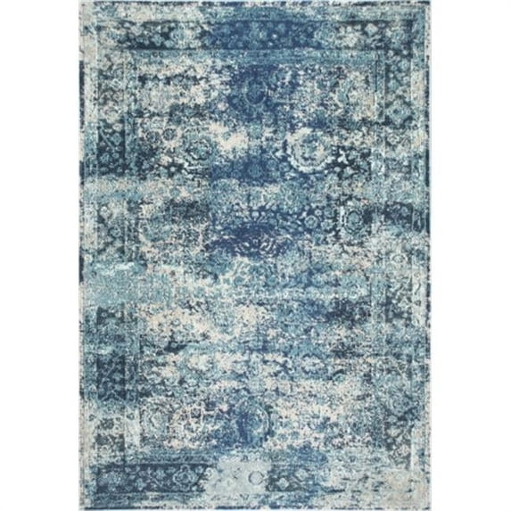 Nuloom KKCB08B-710011 Vintage Shuler Rug, Ocean Blue - 7 ft. 10 in. x 11 ft.