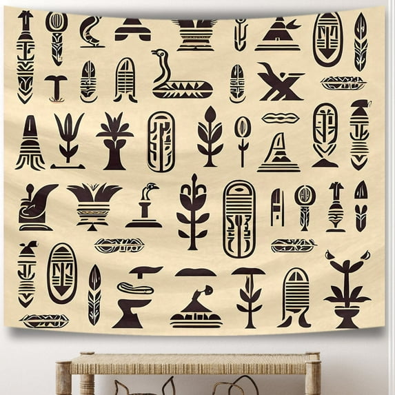Durable Columbian Minoran Large Tapestry for Home Office Living Room Bedroom Decoration, Modern Geometric Shapes Living Room Tapestry, 51x59inch, Moss Organic Boho Ancient Washable Bedroom Tapestry