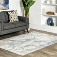 thumbnail image 1 of Nuloom Luca SpinClean Abstract Splatter Machine Washable Area Rug, 5' 3" x 7' 6", Luca Light Beige, 1 of 10