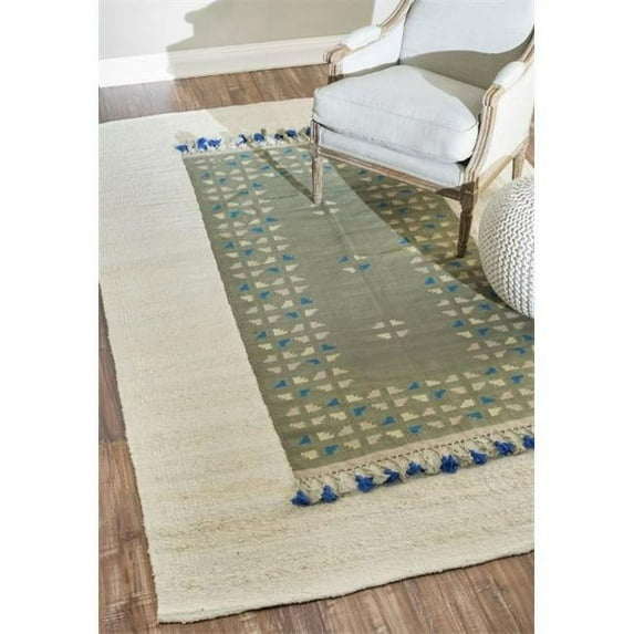 Nuloom MAAN05A-609 Hand Knotted Forrest Rug, Green - 6 ft. x 9 ft.