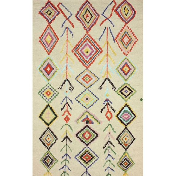 Nuloom MJSM18A-406 Hand Tufted Belini Area Rug, Ivory - 4 ft. x 6 ft.