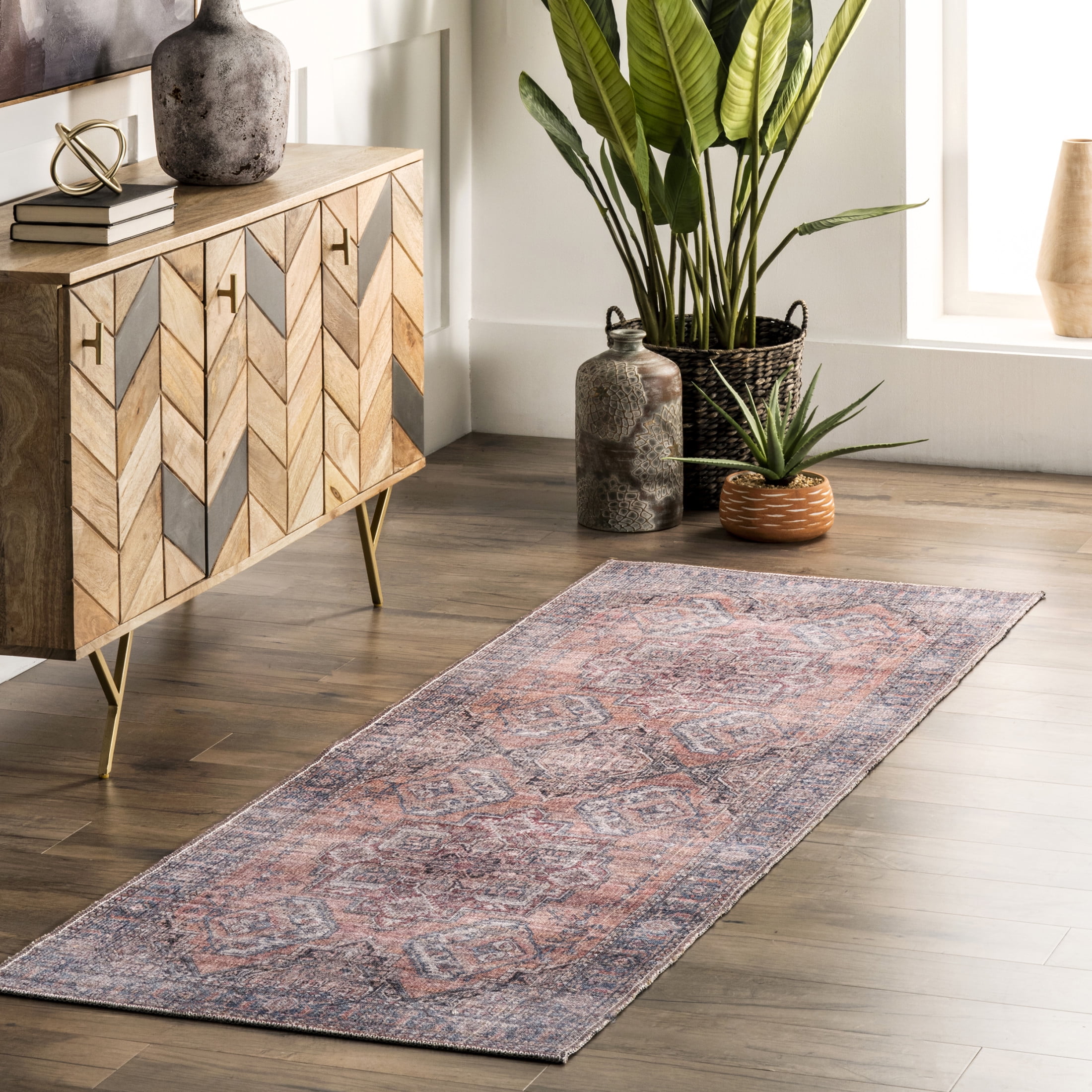 Nuloom Maple SpinClean Machine Washable Floral Medallion Area Rug, 2' 8 ...