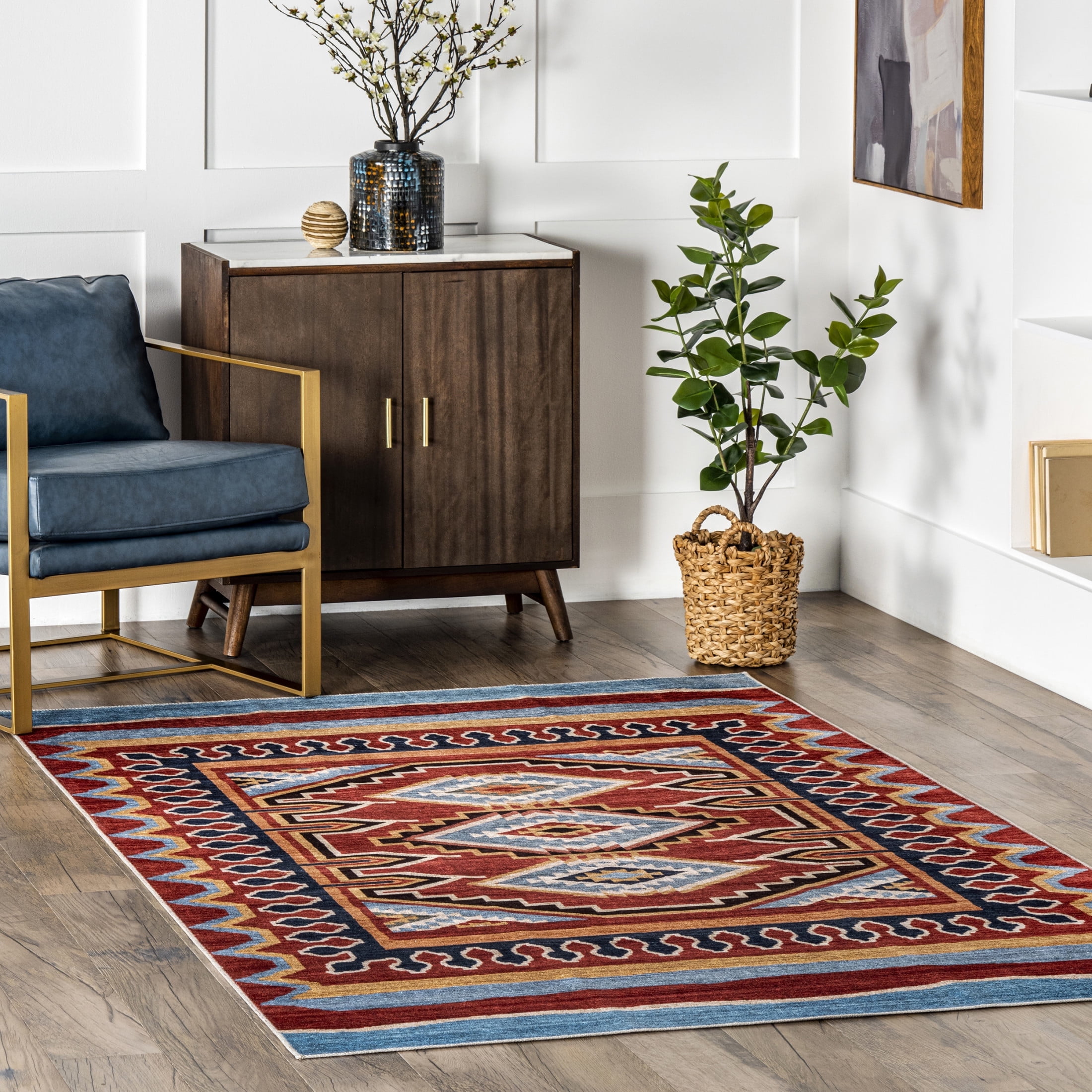 Nuloom Naoma SpinClean Southwestern Machine Washable Area Rug, 8' x 10 ...