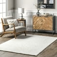 thumbnail image 1 of nuLOOM Nia SuperiorWash Tile Faux Rabbit Machine Washable Area Rug, 6' x 9', Nia White, 1 of 11