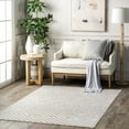 thumbnail image 1 of Nuloom Nikita SpinClean Faded Geometric Machine Washable Area Rug, 8', Round, Nikita Beige, 1 of 9