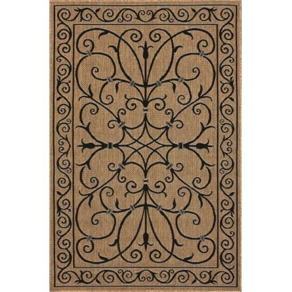 Nuloom OWDN03B-86013 Machine Made Kathleen Outdoor Krem Rug, Brown - 8 ft. 6 in. x 13 ft.