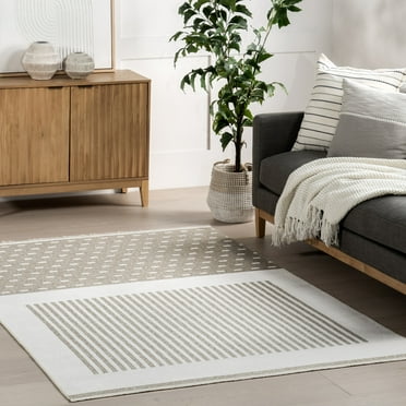 Nuloom Ofeliya SuperiorWash Geometric Reversible Machine Washable Area Rug, 5' x 8', Ofeliya Beige