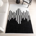 thumbnail image 1 of nuLOOM Olea SuperiorWash Abstract Machine Washable Area Rug, 4' x 6', Olea Black/Cream, 1 of 13
