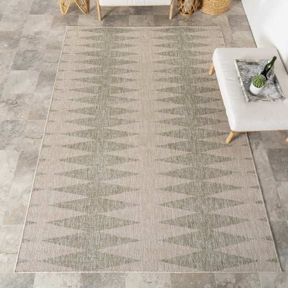 nuLOOM Philipa Moroccan Geometrc Indoor/Outdoor Area Rug, 4' x 6', Philipa Green