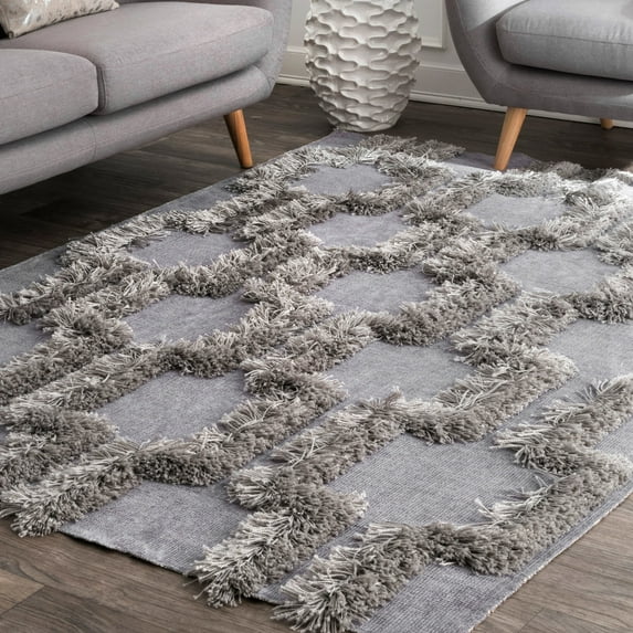 Nuloom Polypropylene 5' X 8' Rectangle Area Rugs In Silver 200BDFR03A-508