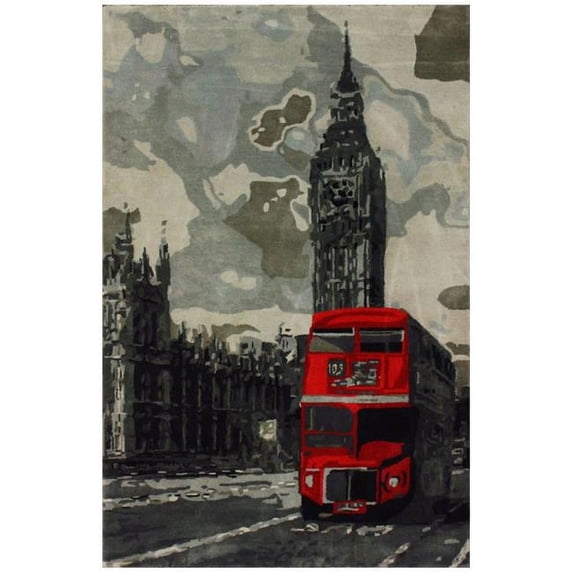 Nuloom QALUM22A-76096 Hand Tufted Piccadilly Rug, Grey - 7 ft. 6 in. x 9 ft. 6 in.