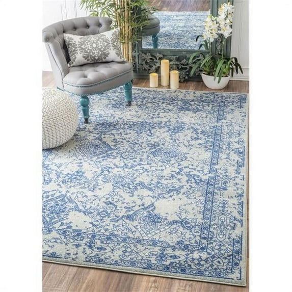 Nuloom RZBD21B-71001010 Vintage Odell Rug, Light Blue - 7 ft. 10 in. x 10 ft. 10 in.