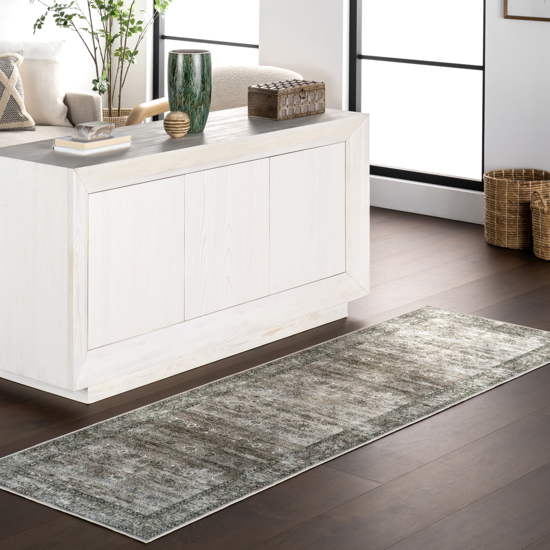 NuLOOM Rania 5' X 8' Machine Washable Area Rug - Spill Proof, Stain Resistant, Non-Slip, Brown