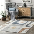 thumbnail image 1 of nuLOOM Renee SpinClean Abstract Shapes Machine Washable Area Rug, 3' x 5', Renee Multicolor, 1 of 8