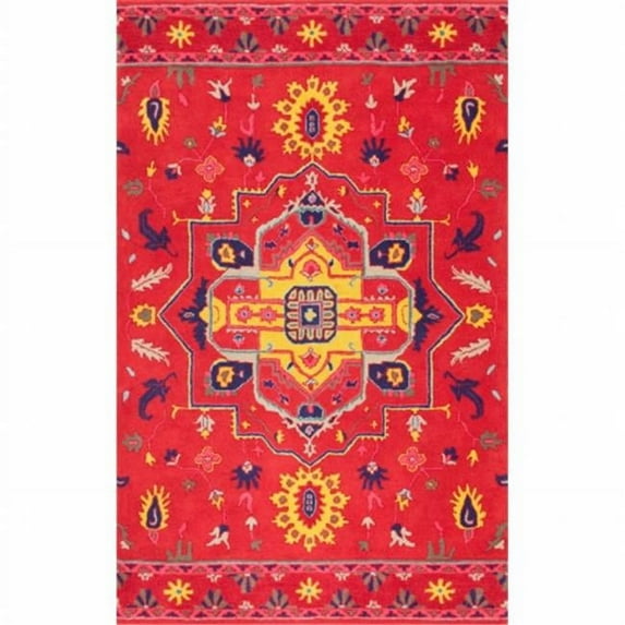 Nuloom SPRE39B-2608 Overdye Barbed Rug, Red - 2 ft. 6 inch x 8 ft.