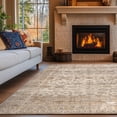 thumbnail image 1 of nuLOOM Sia SplashGuard Vintage Floral Machine Washable Area Rug, 4' x 6', Sia Beige, 1 of 13