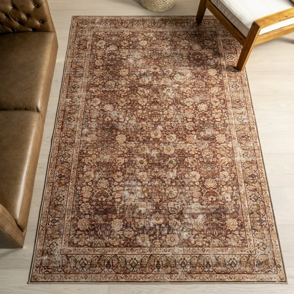 nuLOOM Seema Smart Plus with SplashGuard Area Rug, 8' x 10', Seema Brick