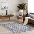 thumbnail image 1 of Nuloom Steph SpinClean Windowpane Plaid Machine Washable Area Rug, 5' x 8', Steph Blue, 1 of 5